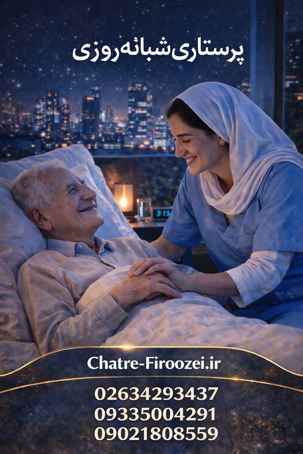 پرستار سالمند شبانه‌روزی در کرج | مراقبت ۲۴ ساعته مطمئن در منزل